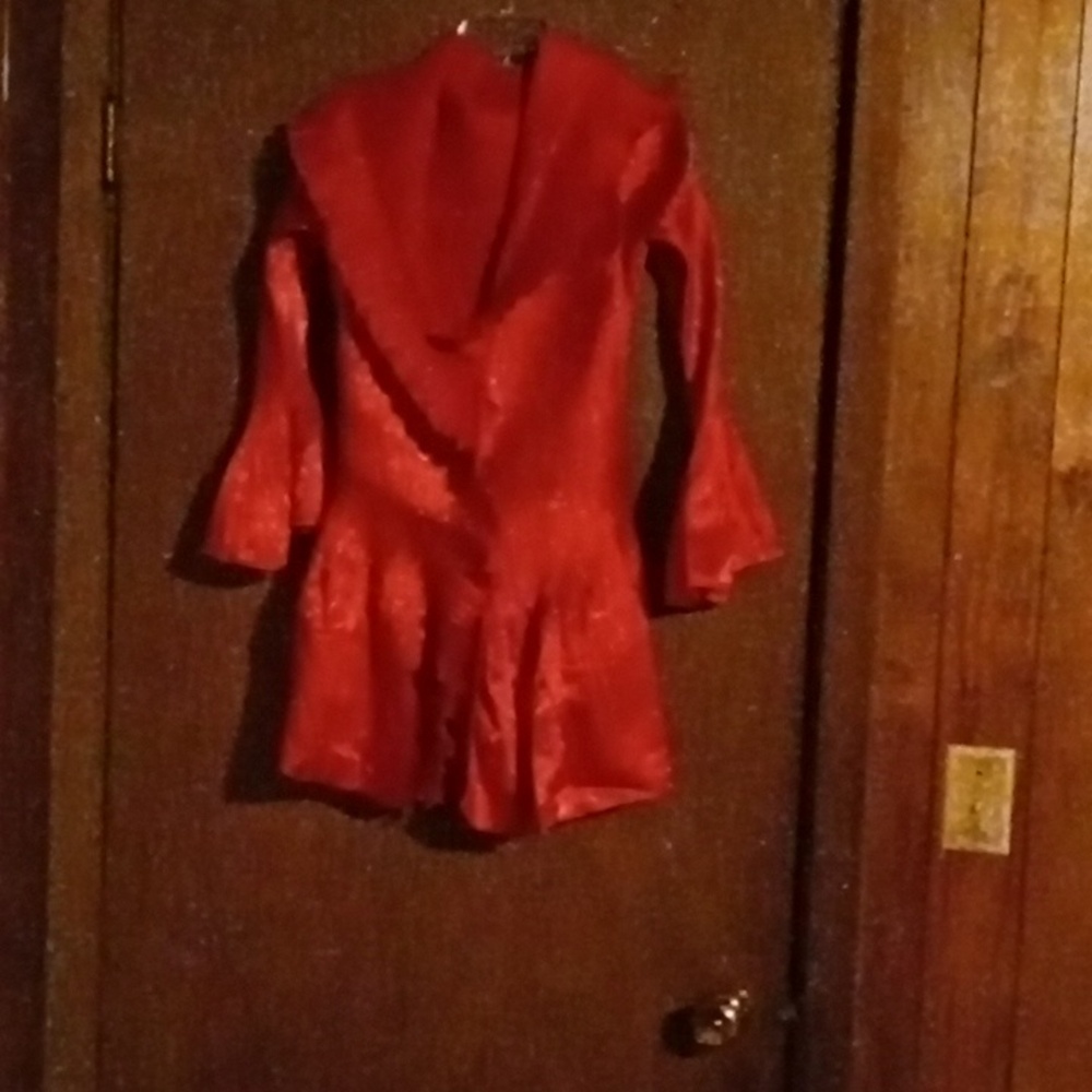 A dressy red formal jacket